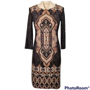 Charter Club Bohemian Printed Long Sleeve Dress